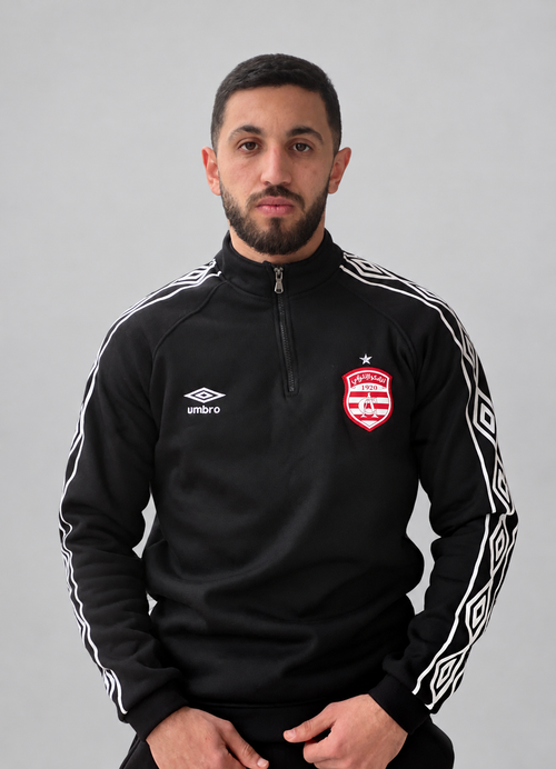 Half-Zip Club Africain en molleton gratté — Rouge et Noir
